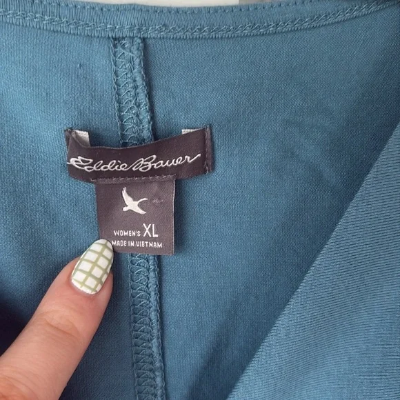 Eddie Bauer Aster Tie the Knot Dress Womens XL Blue Athletic Active Outdoor - Picture 2 of 5